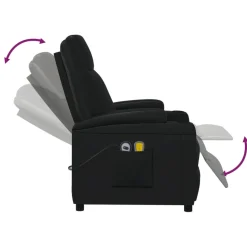 vidaXL Massagestoel elektrisch stof taupe