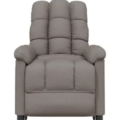 vidaXL Massagestoel elektrisch stof taupe