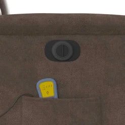vidaXL Massagestoel elektrisch verstelbaar microvezelstof bruin