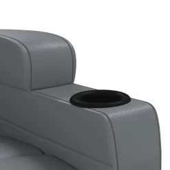 vidaXL Massagestoel elektrisch kunstleer antracietkleurig
