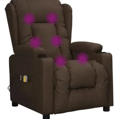 vidaXL Massagestoel elektrisch kunstleer bruin