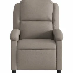 vidaXL Massagestoel elektrisch verstelbaar stof taupe