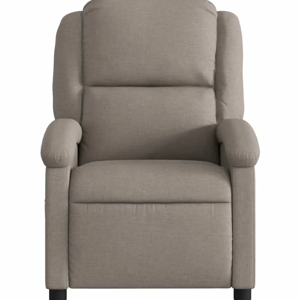 vidaXL Massagestoel elektrisch verstelbaar stof taupe