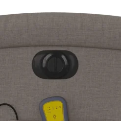 vidaXL Massagestoel elektrisch verstelbaar stof taupe