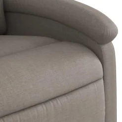 vidaXL Massagestoel elektrisch verstelbaar stof taupe