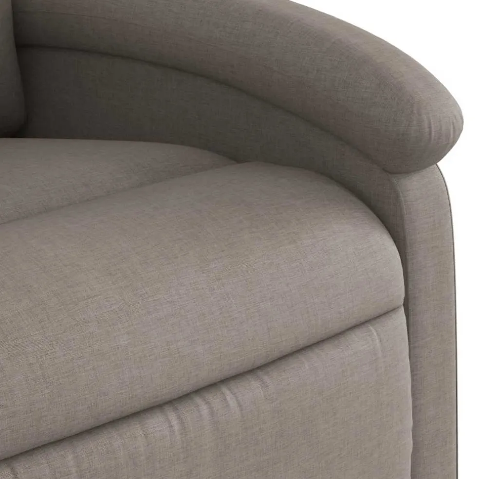 vidaXL Massagestoel elektrisch verstelbaar stof taupe