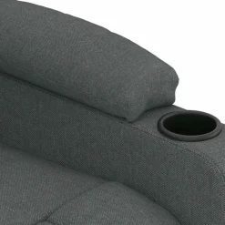 vidaXL Massagestoel elektrisch stof donkergrijs