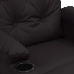 vidaXL Massagestoel elektrisch kunstleer zwart