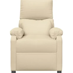 vidaXL Massagestoel elektrisch stof taupe
