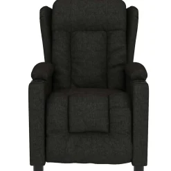 vidaXL Massagestoel elektrisch stof zwart