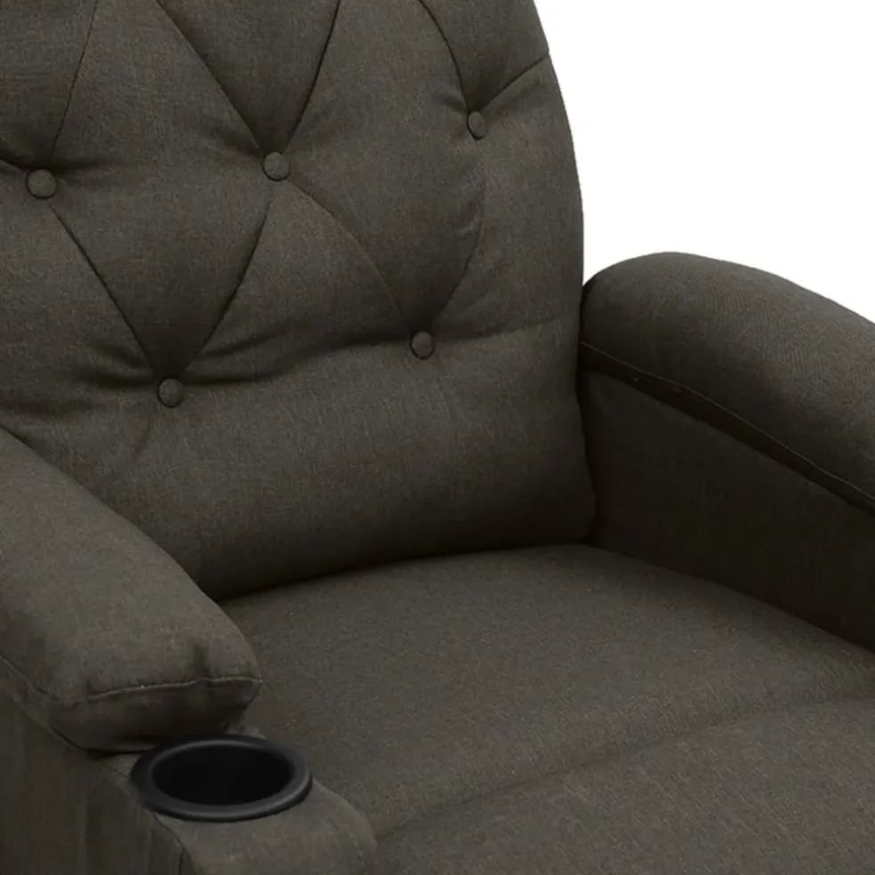 vidaXL Massagestoel elektrisch stof taupe