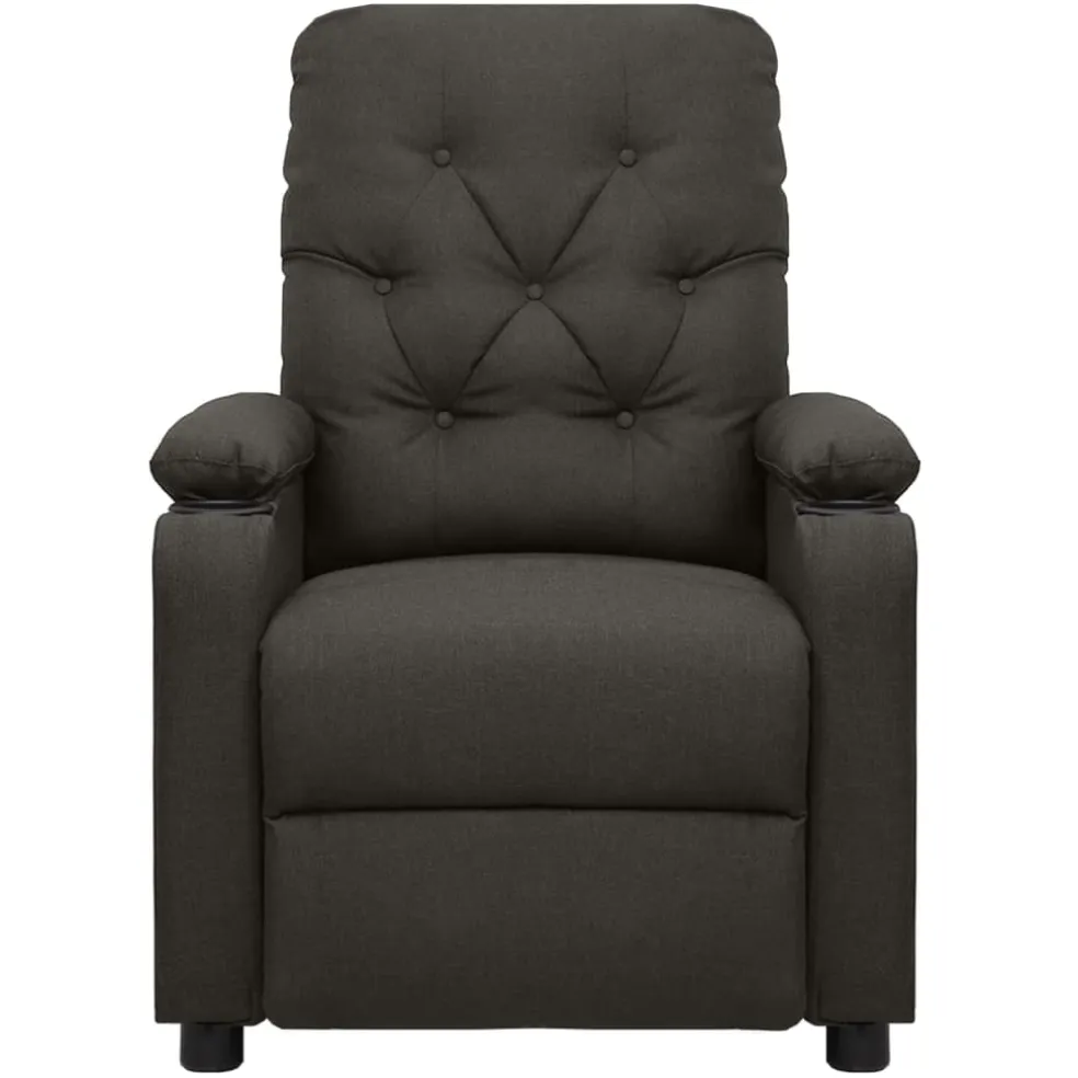 vidaXL Massagestoel elektrisch stof taupe