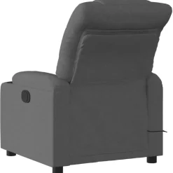 vidaXL Massagestoel elektrisch verstelbaar stof donkergrijs