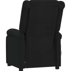 vidaXL Massagestoel elektrisch stof zwart