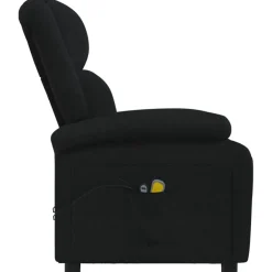 vidaXL Massagestoel elektrisch stof zwart