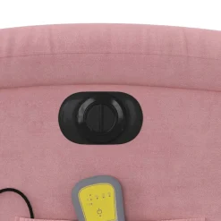 vidaXL Massagestoel elektrisch verstelbaar fluweel roze