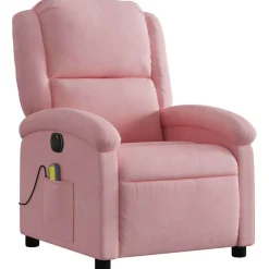 vidaXL Massagestoel elektrisch verstelbaar fluweel roze