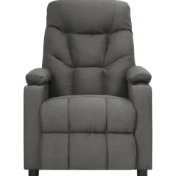 vidaXL Massagestoel elektrisch stof donkergrijs
