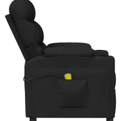 vidaXL Massagestoel elektrisch stof zwart