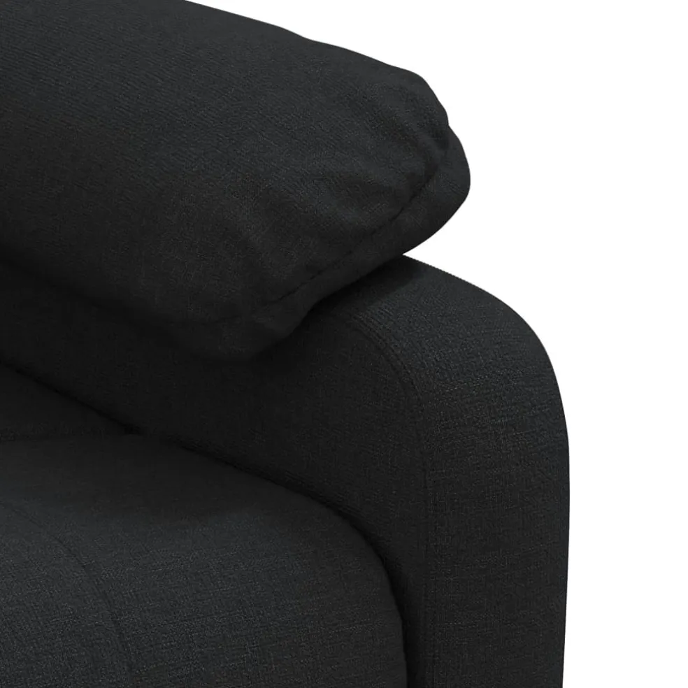 vidaXL Massagestoel elektrisch stof zwart