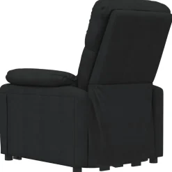 vidaXL Massagestoel elektrisch stof zwart