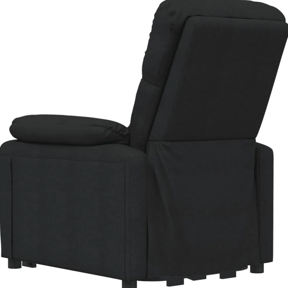 vidaXL Massagestoel elektrisch stof zwart