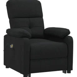 vidaXL Massagestoel elektrisch stof zwart