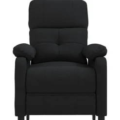 vidaXL Massagestoel elektrisch stof zwart