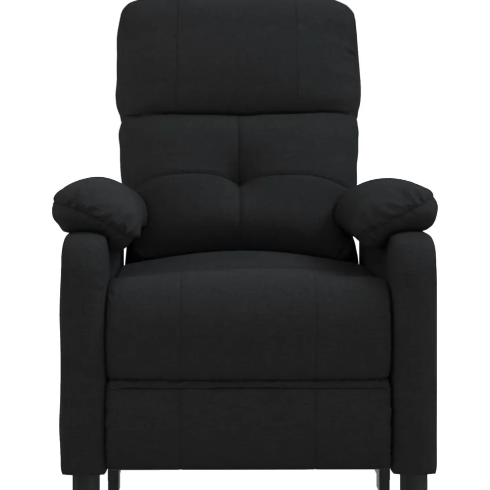 vidaXL Massagestoel elektrisch stof zwart