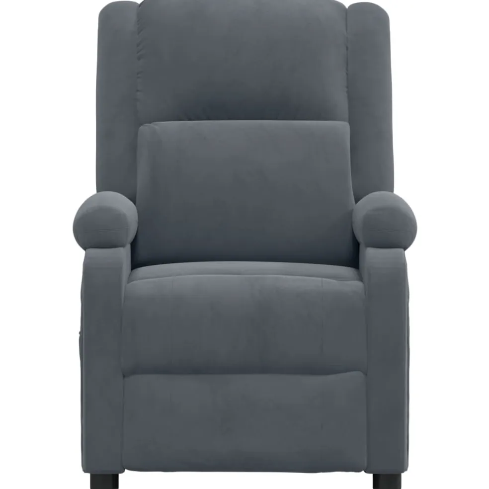 vidaXL Massagestoel elektrisch stof taupe