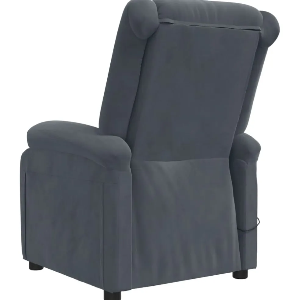 vidaXL Massagestoel elektrisch stof taupe