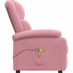 vidaXL Massagestoel elektrisch fluweel roze