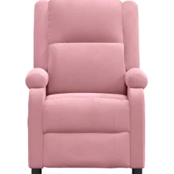 vidaXL Massagestoel elektrisch fluweel roze