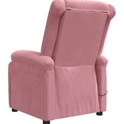 vidaXL Massagestoel elektrisch fluweel roze