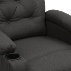 vidaXL Massagestoel elektrisch fluweel crèmekleurig