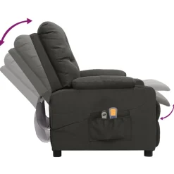 vidaXL Massagestoel elektrisch fluweel crèmekleurig