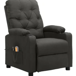 vidaXL Massagestoel elektrisch fluweel crèmekleurig
