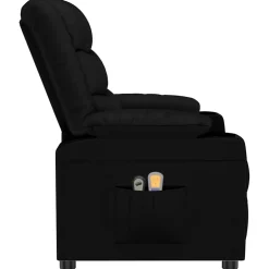 vidaXL Massagestoel elektrisch kunstleer zwart