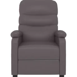 vidaXL Massagestoel kunstleer grijs