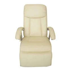 vidaXL Massagestoel kunstleer crèmewit