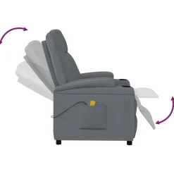vidaXL Massagestoel kunstleer antracietkleurig