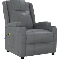 vidaXL Massagestoel kunstleer antracietkleurig