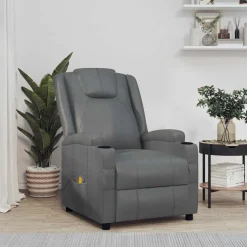 vidaXL Massagestoel kunstleer antracietkleurig