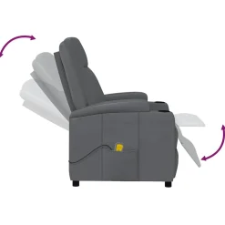 vidaXL Massagestoel kunstleer antracietkleurig