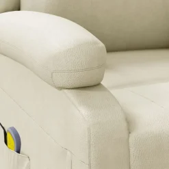 vidaXL Massagestoel kunstleer crèmekleurig