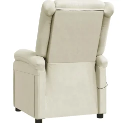 vidaXL Massagestoel kunstleer crèmekleurig