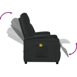vidaXL Massagestoel kunstleer zwart