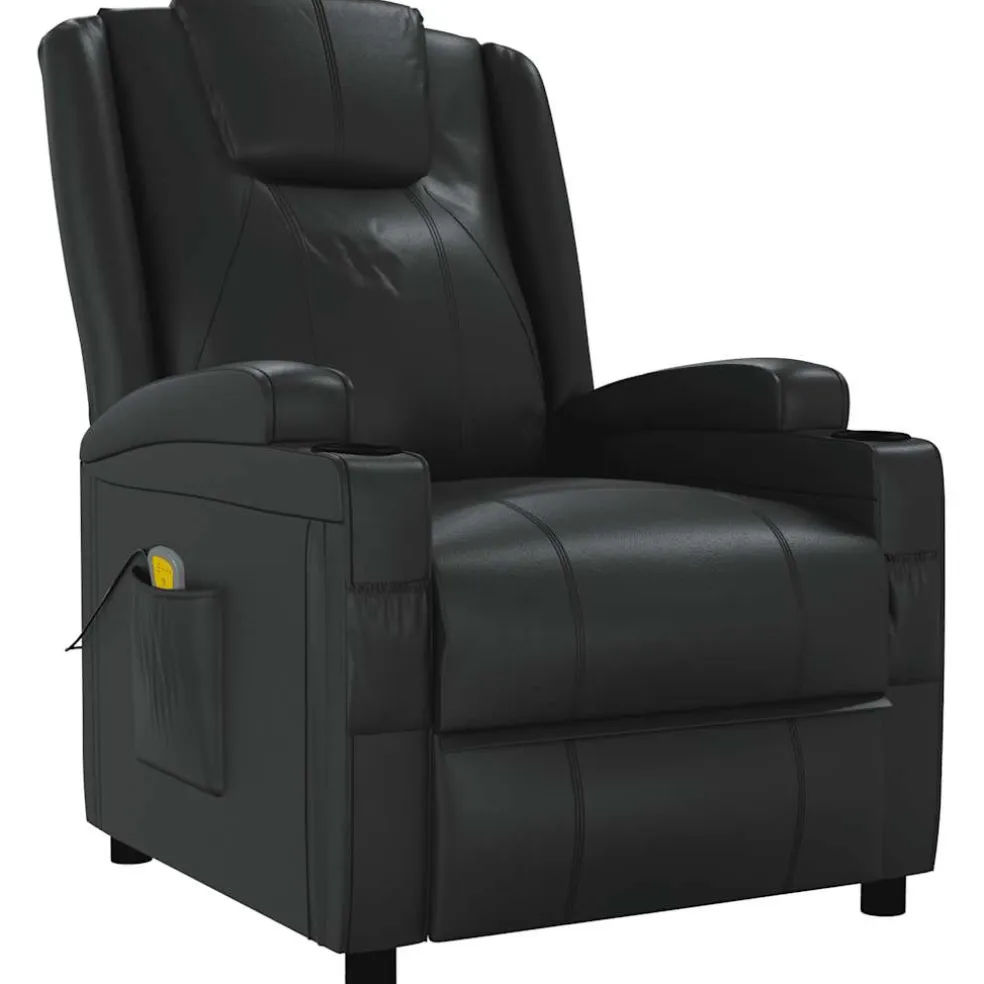vidaXL Massagestoel kunstleer zwart