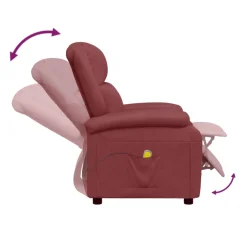 vidaXL Massagestoel kunstleer wijnrood
