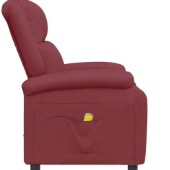 vidaXL Massagestoel kunstleer wijnrood